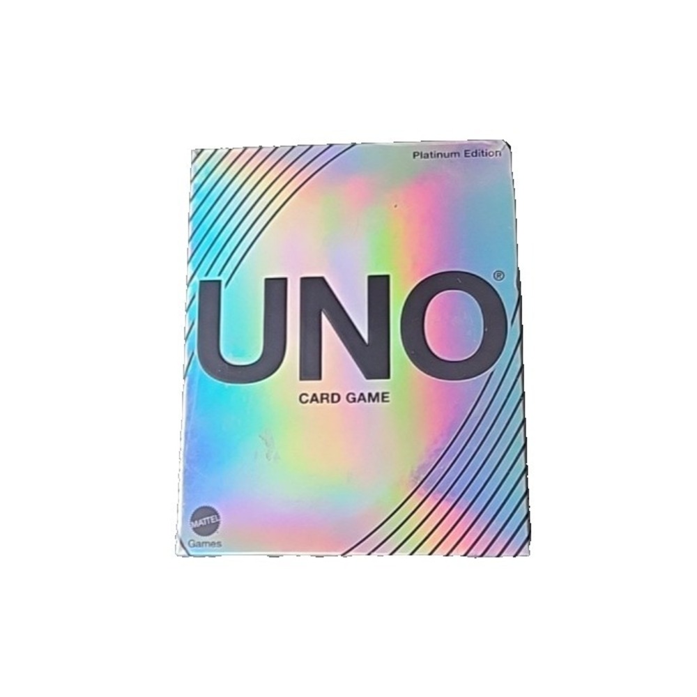 UNO Mattel UNO Platinum Edition Card Game‎ Premium Holographic Foil Cards New